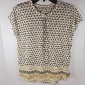 Lucky Brand Border Print SleevelessTop